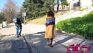 Elena de la Vega hunts a strong stallion on the street!