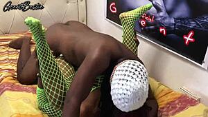 black couple goes rough and fast in amateur porn