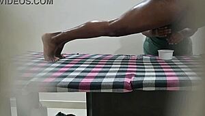 Squeezing Sperm Milk Outside In Massage Spa