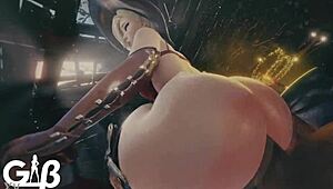 first video showcases intriguing anime in 3d cartoon style.