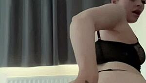 Horny British teen masturbates solo with toys