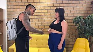 My Colombian Personal Trainer Helps With Workout.