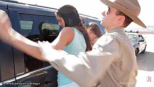 big cock sheriff fucks two students rough