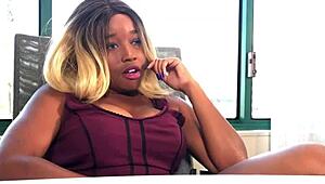 When the boss is away, I rub my wet pussy.