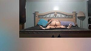 Ant rips lingerie to spank and choke while riding cowgirl on wet pussy.