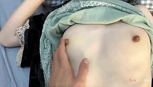 Sexbaobao wore sexy lingerie in bed last night. I played until she got horny and joined in!