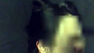 Asian Slut Wife Masturbates with Dildo and Vibrator in Gym Shower