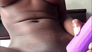 Petite beauty chilling solo in her space