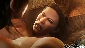 Lara Gets Her Guts Rocked.