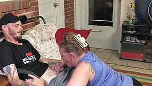 Cheating Wife Caught Giving Neighbor Blowjob and Smoking!