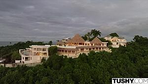 yoga babe gets tight ass filled