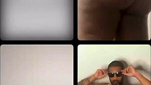 Amateur big tits babe rides monster cock on IG live