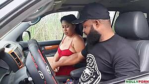 pretty girl picked up in village, fucked in car with big black cock 😏