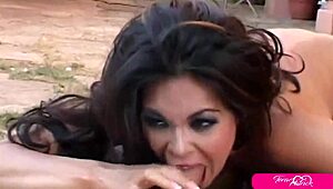 Hot babe tera patrick moans during domination and muff diving before taking big dick raw