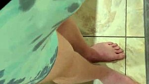 Husband strokes his big cock and balls in tight underwear for wild pleasure