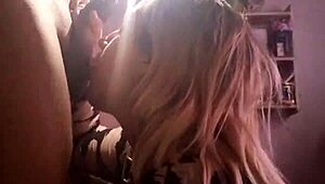 Blonde Addicted To Swallowing Hot Jizz