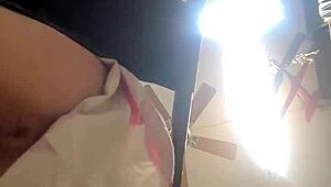 sexy girl rides big dildo passionately