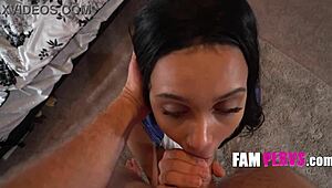 Busty Stepsis Caught Being Slutty