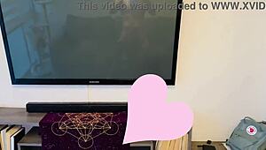 quiet nerdy girl masters deepthroat and sloppy ball licking in dorm