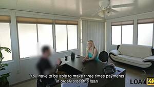 Loan4k Pretty Blonde Allie Rae Offers Herself to Agent