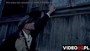 a blonde in cosplay played grzybiarka and przemytnik in wild roleplay action.