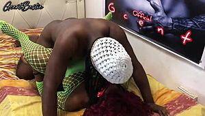 black couple goes rough and fast in amateur porn