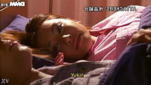 若い奥さんの胸、字幕付き松本メイ