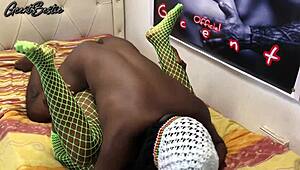 black couple goes rough and fast in amateur porn