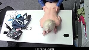 Hey, security guy finds a necklace in the teen's panties!