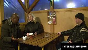 horny babe gets pussy licked by bf while taking bbc anally