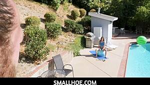 Smallhoe - Lily Glee, Petite 18+ Star, Craves Fitness Instructor’s Huge Cock