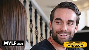 Beautiful MILF shares her lover’s thick meat with her eager stepdaughter. It’s a wild threesome night!