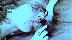 Hey, check out this vintage British granny secretary in retro action!