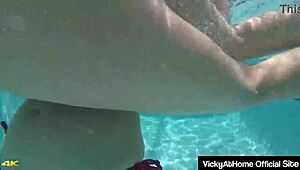 Bikini Cougars Vicky Vette and Rachel Storms by Pool