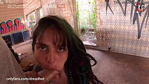 Intense Fucking Bent Over Big Ass in Abandoned Restaurant