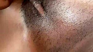 she enjoys the black dick in her shaved pussy