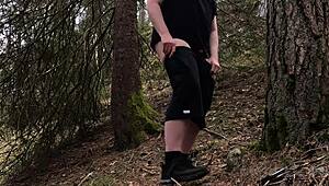 Chubbykaot in the forest again, stroking solo!