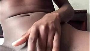 Petite beauty chilling solo in her space