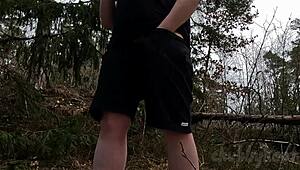 Chubbykaot in the forest again, stroking solo!