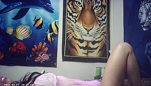 Slim Brunette Babe's First Porn: Sucks Dick, Doggy Fuck