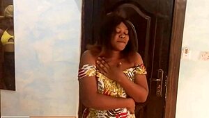 bubble butt african milf feels intense pleasure as her pussy is eaten from behind in homemade lesbian scene