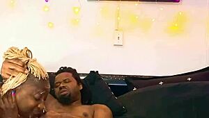 She deepthroats and gets a facial