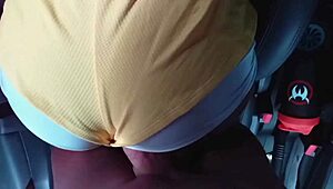 Latina Prostitute Bent Over in Uber