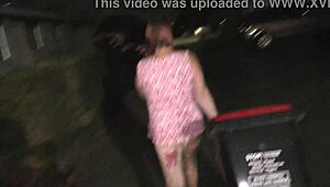 kiwi trashy milf pissed on in busy street disgrace