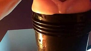 fucking my fleshlight at home
