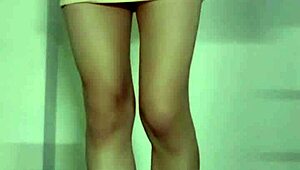 masturbating outdoors in skirt with cum-soaked panties