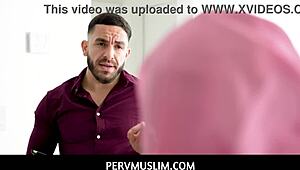 arab hijab student paulina ruiz visits her teacher at home for a lesson