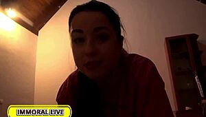 naughty stepsister taissia shanti in a steamy threesome with stepbrother and his buddy