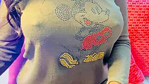 I hid a camera and caught her masturbating her natural tits and pussy 😏