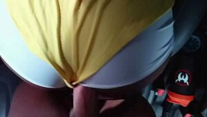 Latina Prostitute Bent Over in Uber